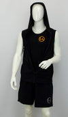 SLEEVELESS  FULL ZIP POCKETED HOODY