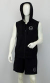 SLEEVELESS  FULL ZIP POCKETED HOODY